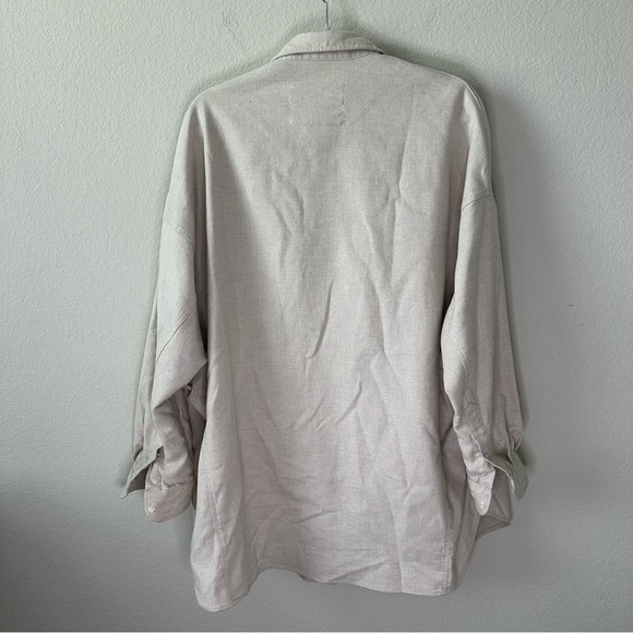 Frank and Eileen McLoghlin Utility Natural Denim Oversized Shirt SZ M/L - Picture 9 of 10